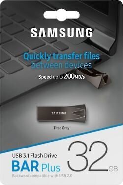USB3.1 mälupulk 32GB/BAR PLUS MUF-32BE4/APC SAMSUNG цена и информация | Mälupulgad | hansapost.ee