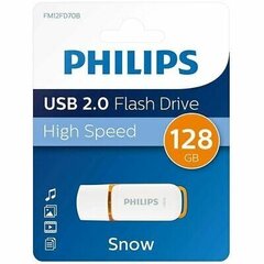 PHILIPS USB 2.0 FLASH DRIVE SNOW EDITION (ORANGE) 64GB hind ja info | Mälupulgad | hansapost.ee