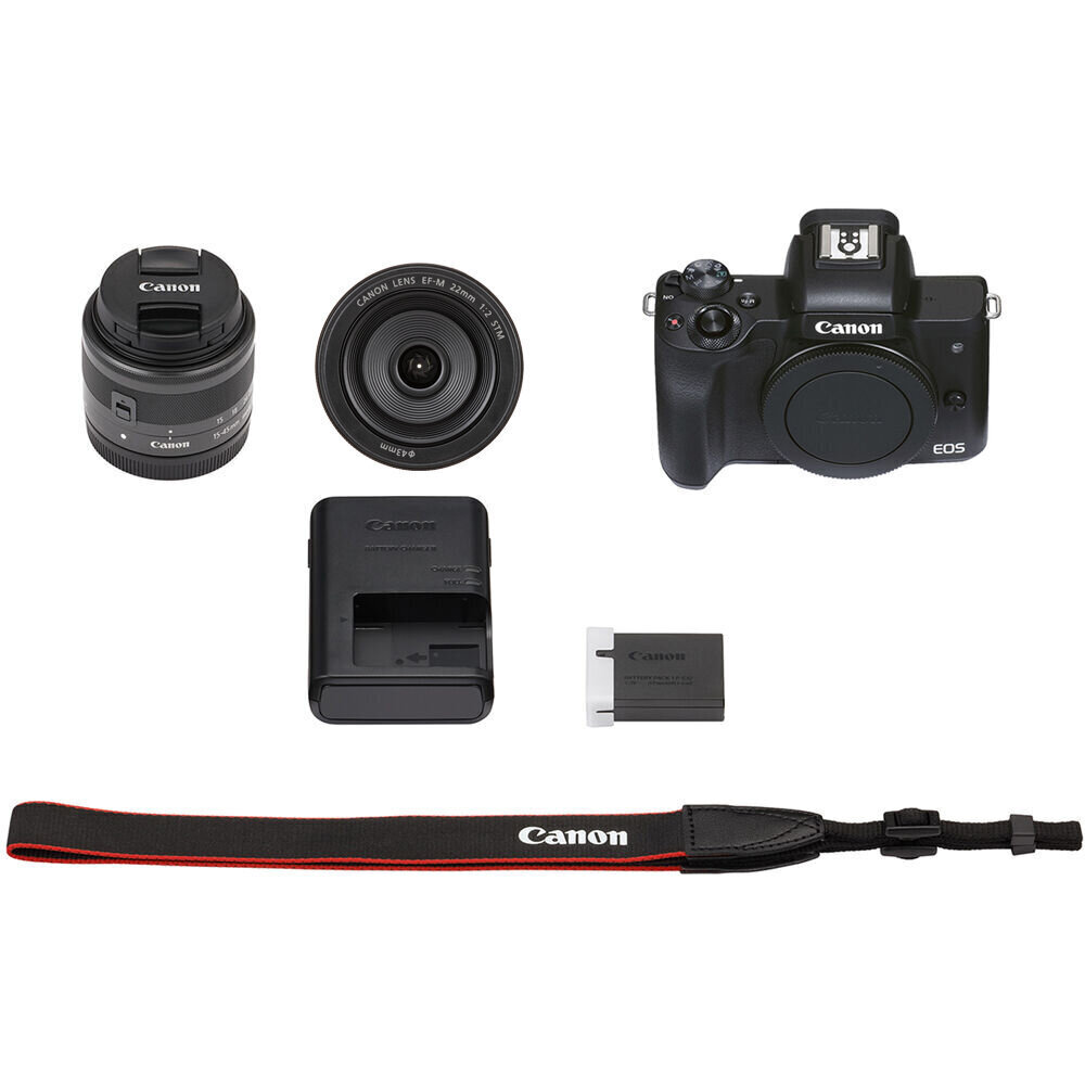 Canon EOS M50 Mark II EF-M 15-45mm IS STM + EF-M 22mm STM hind ja info | Fotoaparaadid | hansapost.ee