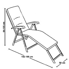 Kokkupandav tool-lamamistool Patio Lena, roosa hind ja info | Aiatoolid, rõdutoolid | hansapost.ee