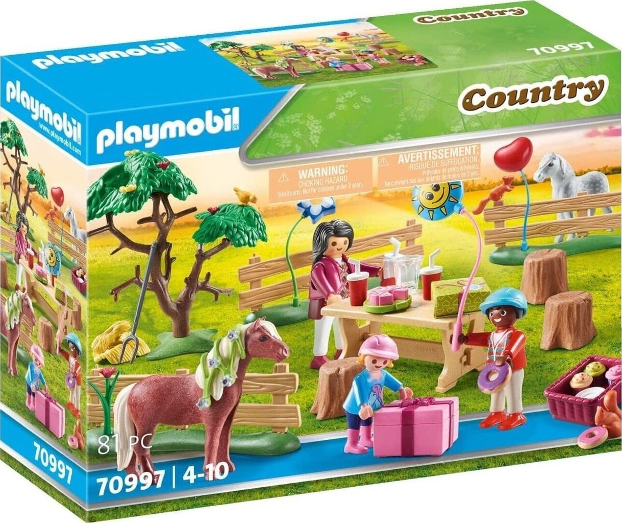 70997 PLAYMOBIL® Country, Laste sünnipäevapidu ponifarmis цена и информация | Klotsid ja konstruktorid | hansapost.ee