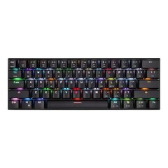 Klaviatuur Motospeed CK62 must juhtmevaba 60% RGB taustvalgustusega цена и информация | Клавиатуры | hansapost.ee