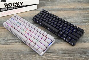 Клавиатура Motospeed CK62 белая беспроводная 60% с RGB подсветкой цена и информация | Клавиатура с игровой мышью 3GO COMBODRILEW2 USB ES | hansapost.ee