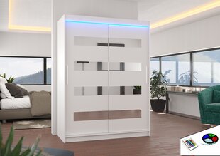 LED valgustusega kapp ADRK Furniture Baltic, valge hind ja info | Kapid | hansapost.ee