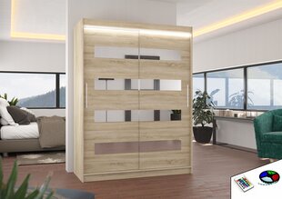 LED valgustusega kapp ADRK Furniture Baltic, tamm цена и информация | Шкафы | hansapost.ee