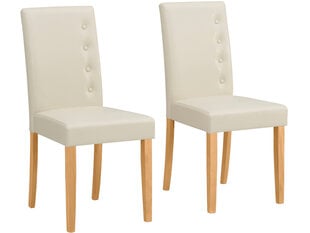 Набор из 2 стульев Notio Living Billa, кремовый/светло-коричневый цена и информация | Стулья для кухни и столовой | hansapost.ee