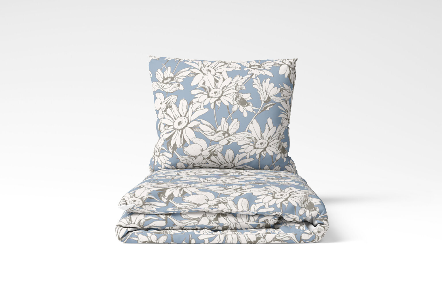 KOODI voodipesukomplekt Daisy, sinine, 150 x 210 cm + 1 x 50 x 60 cm hind ja info | Voodipesukomplektid | hansapost.ee