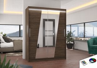 LED valgustusega kapp ADRK Furniture Bolton, tumepruun цена и информация | Шкафы | hansapost.ee