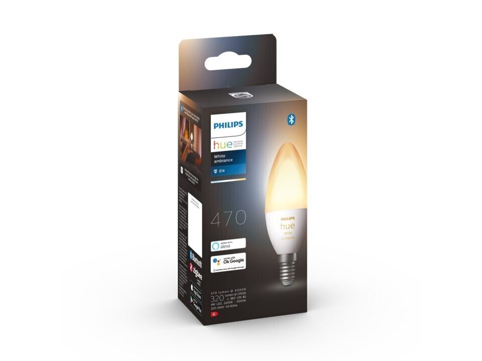 Nutivalgusti Philips Hue White Ambiance (E14) цена и информация | Lambipirnid ja LED-pirnid | hansapost.ee