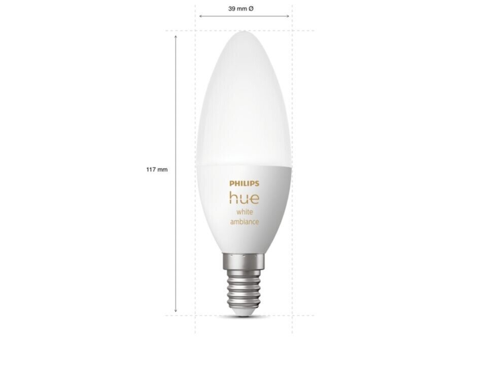 Nutivalgusti Philips Hue White Ambiance (E14) hind ja info | Lambipirnid ja LED-pirnid | hansapost.ee