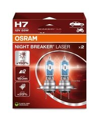 Автомобильные лампочки Osram Night Breaker Laser (Next Generation) H7, 2 шт. цена и информация | Автомобильные лампочки | hansapost.ee