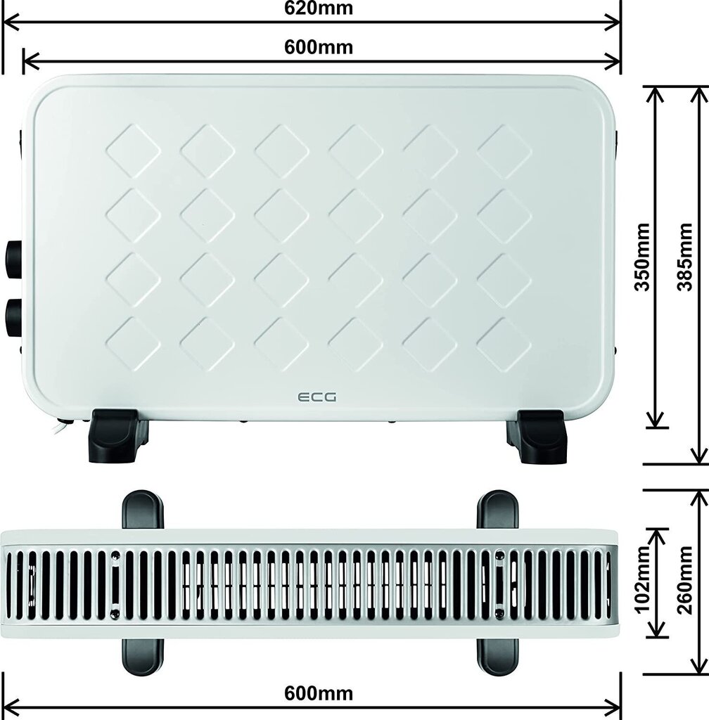 Konvektsioon küttekeha EKG TK 2070 White цена и информация | Küttekehad | hansapost.ee