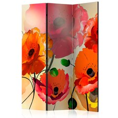 Ширма - Velvet Poppies [Комнатные перегородки] цена и информация | Мобильные стенки | hansapost.ee