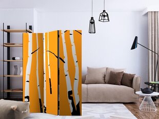 Ruumijaotur - Birches on the orange background [Room Dividers] hind ja info | Sirmid ja vaheseinad | hansapost.ee