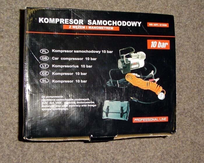 Auto õhukompressor 12V 10 bar, ümbrisega hind ja info | Auto elektritarvikud | hansapost.ee