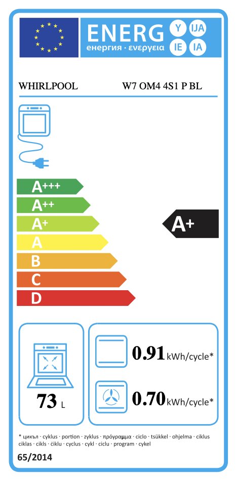 Whirlpool W7 OM4 4S1 P BL цена и информация | Ahjud | hansapost.ee