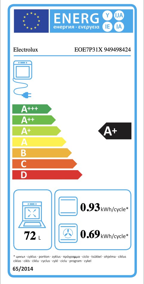 Integreeritav ahi Electrolux EOE7P31X цена и информация | Ahjud | hansapost.ee