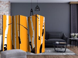 Ruumijaotur - Birches on the orange background II [Room Dividers] hind ja info | Sirmid ja vaheseinad | hansapost.ee