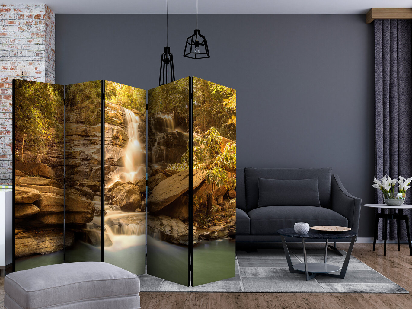 Ruumijaotur - Sunny Waterfall II [Room Dividers] hind ja info | Sirmid ja vaheseinad | hansapost.ee