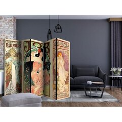 Ruumijaotur - Alphonse Mucha. Women's II [Room Dividers] цена и информация | Мобильные стенки | hansapost.ee