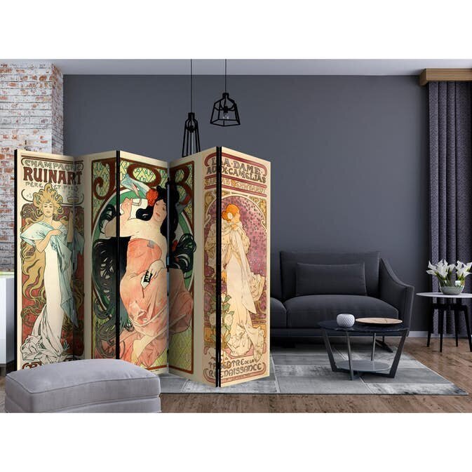 Ruumijaotur - Alphonse Mucha. Women's II [Room Dividers] hind ja info | Sirmid ja vaheseinad | hansapost.ee