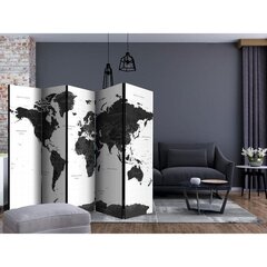 Ruumijaotur - Black and White Map II [Room Dividers] hind ja info | Sirmid ja vaheseinad | hansapost.ee