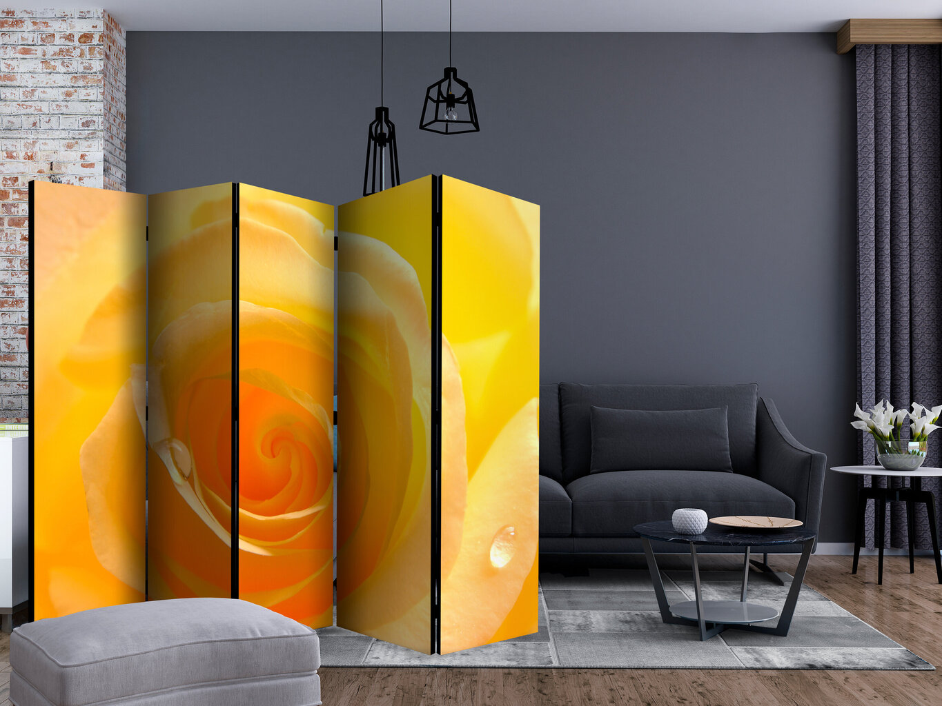 Ruumijaotur - Yellow rose II [Room Dividers] hind ja info | Sirmid ja vaheseinad | hansapost.ee