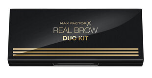 Тени для бровей Max Factor Real Brow Duo 3.3 г, 002 Medium цена и информация | Тушь, средства для роста ресниц, тени для век, карандаши для глаз | hansapost.ee