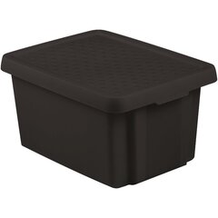 Ящик с крышкой Essentials 16л 30x39x21cм, черная цена и информация | Корзины и ящики для хранения | hansapost.ee