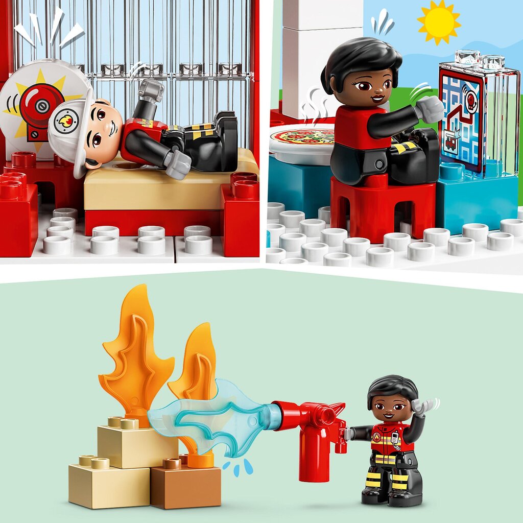 10970 LEGO® DUPLO Town Tuletõrjedepoo ja helikopter цена и информация | Klotsid ja konstruktorid | hansapost.ee