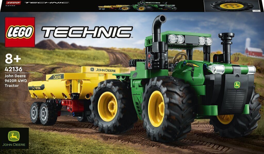 42136 LEGO® Technic John Deere 9620R 4WD traktor цена и информация | Klotsid ja konstruktorid | hansapost.ee