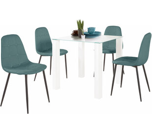 Комплект мебели для столовой Notio Living Dante 80, белый/синий цена и информация | Комплекты мебели для столовой | hansapost.ee