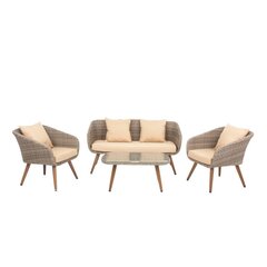 Комплект садовой мебели из 4 предметов Patio Marlene, коричневый/бежевый цена и информация | Комплекты уличной мебели | hansapost.ee