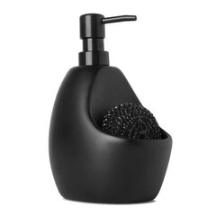 Дозатор мыла и средства для мытья посуды + скраб Umbra Joey, черный цена и информация | Аксессуары для ванной комнаты | hansapost.ee