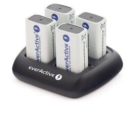 everActive automaatne 4 x 9V akulaadija цена и информация | Зарядные устройства для аккумуляторов | hansapost.ee