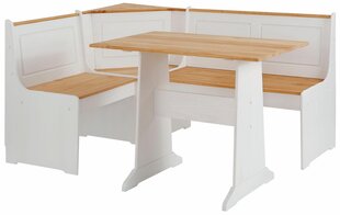 Обеденный комплект Samantha, белый/цвет дуба цена и информация | Комплекты мебели для столовой | hansapost.ee