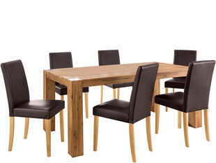 Комплект мебели Notio Living Aisha 180/Liva, светло-коричневый/темно-коричневый цена и информация | Комплекты мебели для столовой | hansapost.ee