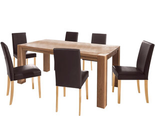 Комплект мебели для столовой Notio Living Matrix180/Liva, цвета дуба/коричневый цена и информация | Комплекты мебели для столовой | hansapost.ee