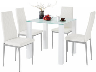Комплект мебели для столовой Notio Living Nara/Barak, белый цена и информация | Комплекты мебели для столовой | hansapost.ee