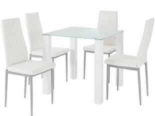 Комплект мебели для столовой Notio Living Nara/Barak, белый цена и информация | Комплекты мебели для столовой | hansapost.ee