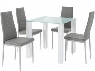 Комплект мебели для столовой Notio Living Nara/Barak, серый цена и информация | Комплекты мебели для столовой | hansapost.ee