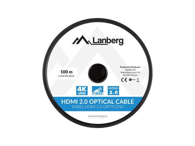 LANBERG CA-HDMI-20FB-1000-BK hind ja info | Juhtmed ja kaablid | hansapost.ee