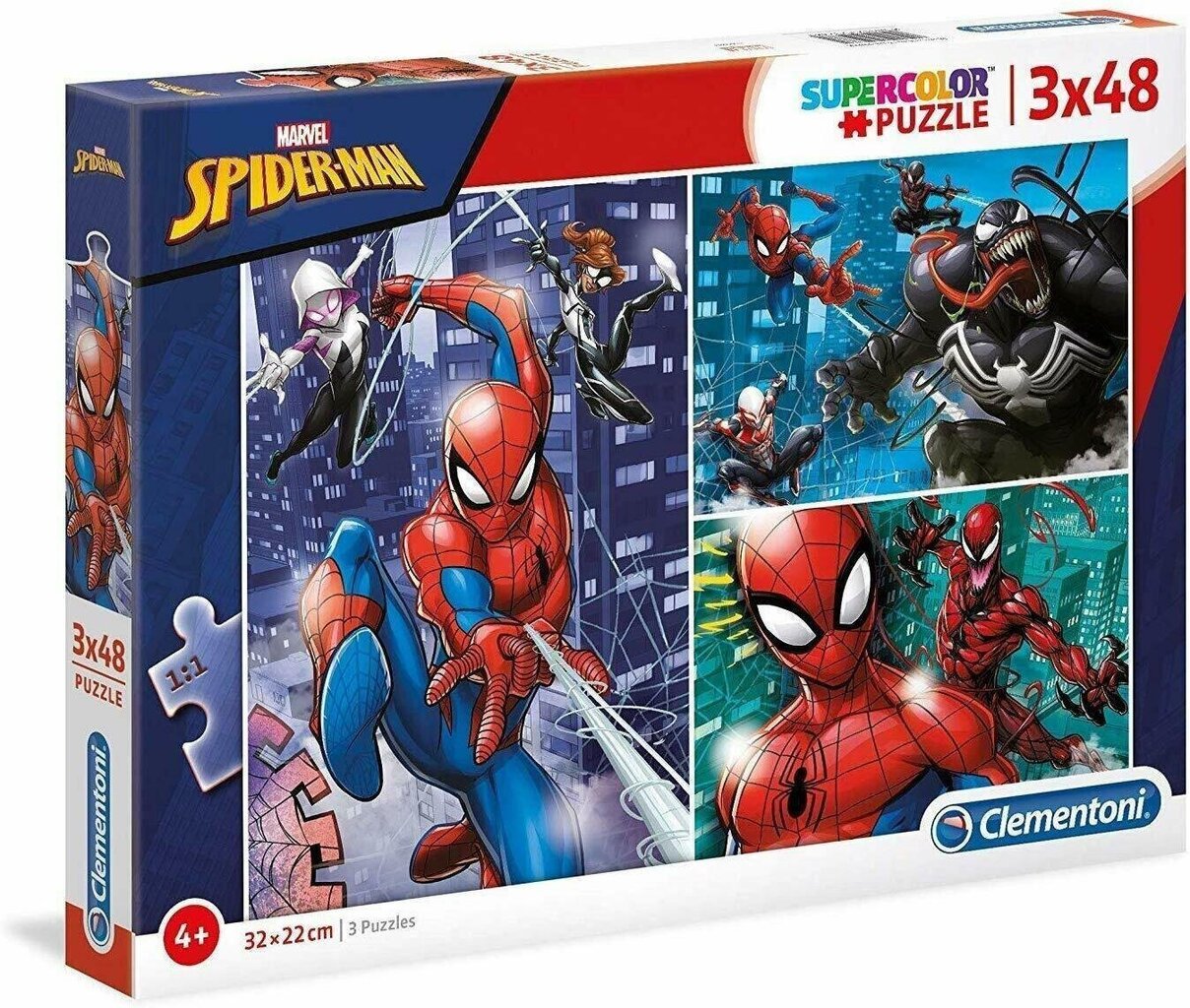 Pusle Clementoni Super Color Spider-Man 3 x 48 osa цена и информация | Pusled lastele ja täiskasvanutele | hansapost.ee