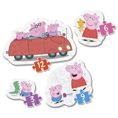 Набор головоломок Clementoni My First Puzzle Свинка Пеппа (Peppa Pig), 3-6-9-12 д. цена и информация | Пазлы | hansapost.ee