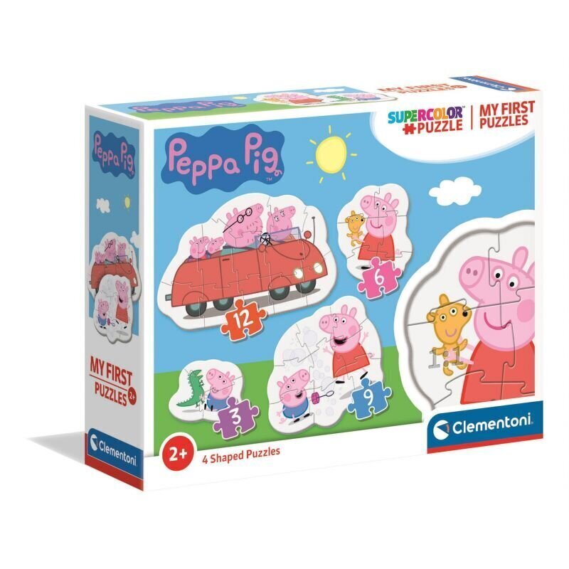Puslede komplekt Clementoni My First Puzzle Põrsas Peppa (Peppa Pig), 3-, 6-, 9-, 12-osaline. цена и информация | Pusled lastele ja täiskasvanutele | hansapost.ee