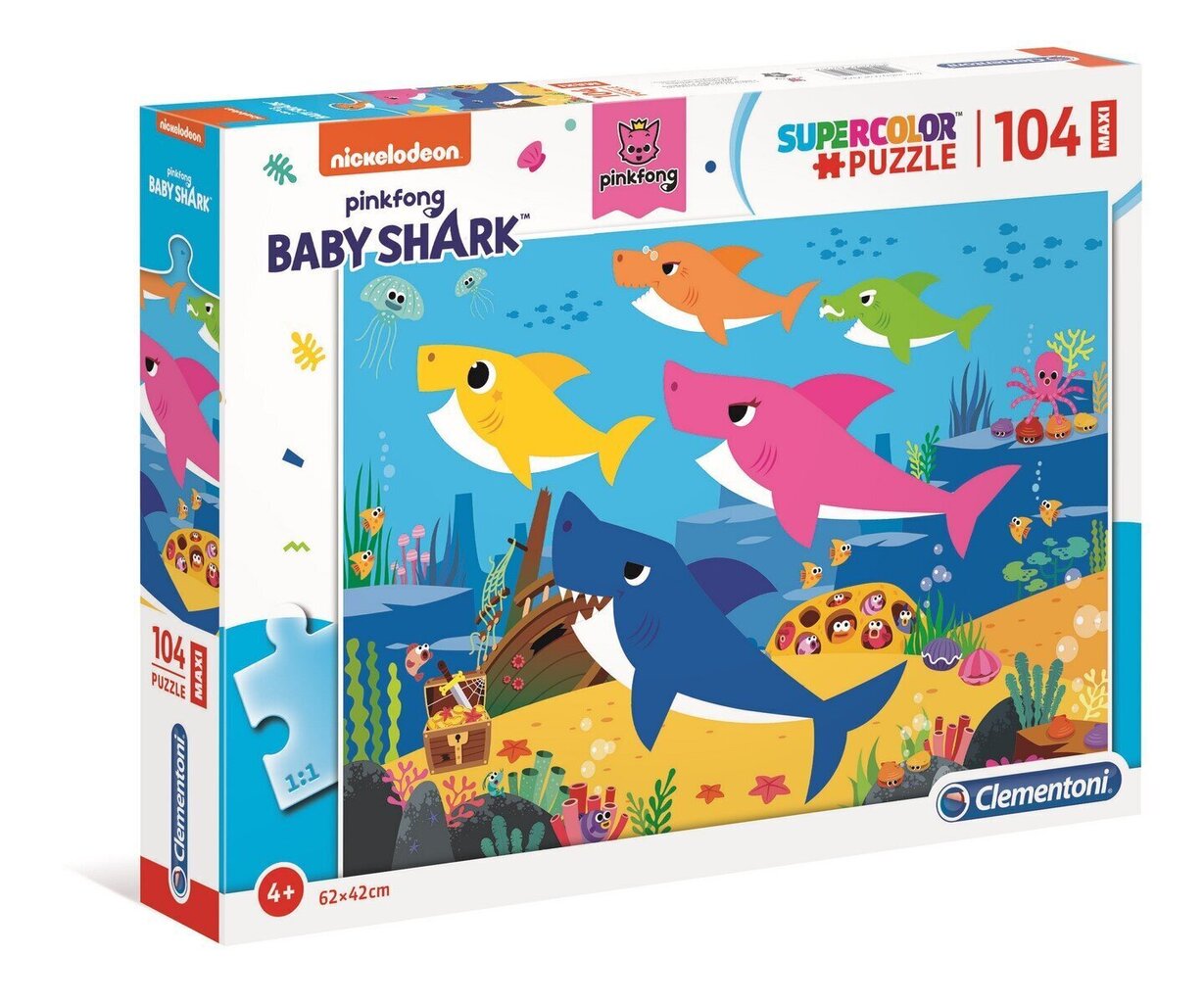 Clementoni - pusle 104EL. Maxi Super Color Baby Arand hind ja info | Pusled lastele ja täiskasvanutele | hansapost.ee