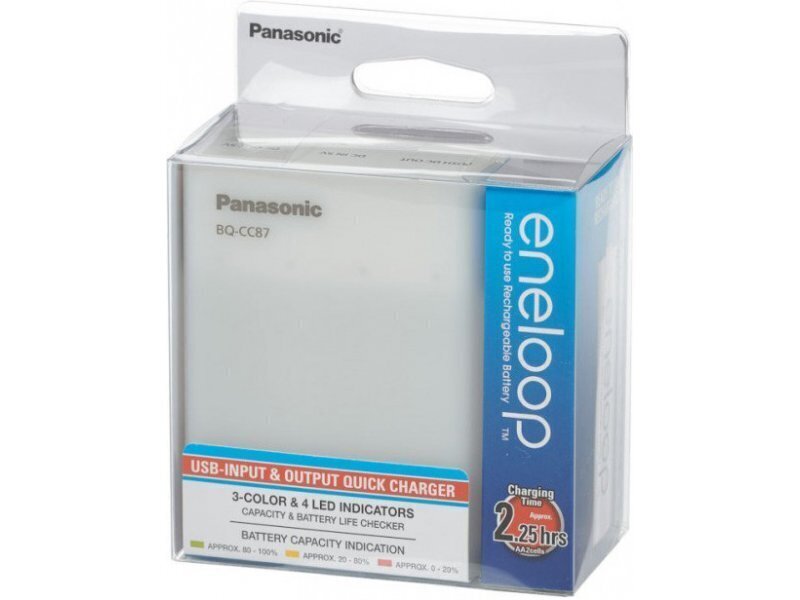 Panasonic Eneloop akulaadija BQ-CC87USB AA hind ja info | Akupatareide laadijad | hansapost.ee