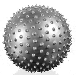 Сенсорный массажный мяч Gymstick 20 см, цвет серебра цена и информация | Аксессуары для массажа | hansapost.ee
