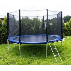 Батут Euroliux Sports Jump 12FT, 374 см, с сеткой и лестницей цена и информация | Батуты | hansapost.ee