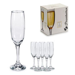 Šampanjaklaaside komplekt (6 tk) (210 ml) hind ja info | Klaasid, kruusid ja kannud | hansapost.ee